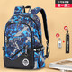 初念初中生書(shū)包男孩小學(xué)生背包男生防潑水高中學(xué)生減負大容量雙肩包 藍灰印花小號標準版【買(mǎi)一配二】