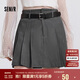 森馬（Semir）半身裙女腰帶西裝百褶裙顯瘦2025春季女團(tuán)風(fēng)遮胯短裙109125120001