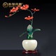 伯莎丹頓（BERTHA  DENTON） 玉石擺件蘭花擺件全銅蝴蝶蘭辦公室家居客廳新房盆景裝飾品擺件 28*13*39cm