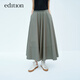 edition【E+春雨膠囊系列】春新款大A擺長(cháng)款半身裙氣質(zhì)傘裙 橄欖綠色 S /160