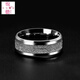 綿德氣質(zhì)潮流鈦鋼戒指男式霧凇紋滴膠不銹鋼指環(huán) 鋼色霧淞紋 13號