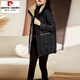 皮爾卡丹（pierre cardin）2023年冬裝新款小個(gè)子時(shí)尚保暖媽款媽羽絨服女中長款繭型外套碼大 黑色 2XL 151-165斤左右