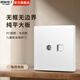 國際電工86型裝飾插座面板白色開(kāi)關(guān)插座擋板暗裝一開(kāi)單控五孔插座墻壁插座 電視電腦