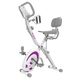 雷克家用磁控靜音可折疊健身車(chē)臥式坐式室內自行車(chē)健身減肥動(dòng)感單車(chē) BC22802白+紫