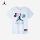 JordanNIKE耐克童裝男女童短袖T恤JORDAN夏季兒童上衣 純白色 160(XL) 
