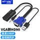 邁拓維矩（MT-viki） VGA轉HDMI線(xiàn)轉換頭帶音頻視頻轉換器筆記本電腦錄像機連接電視機投影儀 VGA轉HDMI MT-H02