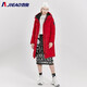 杰奧羽絨服女中長(zhǎng)款運(yùn)動(dòng)休閑連帽90%白鵝絨女士羽絨服秋冬外套 5329#漿果紅 S (160)