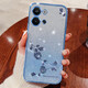 羅璐鷗 OPPO Reno9手機(jī)殼女款硅膠殼Reno9Pro保護(hù)套reno9 Pro+高級水鉆玫瑰花漸變閃粉電鍍 【漸變遠(yuǎn)峰藍(lán)】+全屏保護(hù)膜 OPPO Reno9