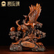 碧琉璃（biliuli）60大壽70大壽80大壽90大壽壽桃擺件送長(zhǎng)輩老年人生日禮物祝壽禮品 松鶴延年木紋色34*12*42cm