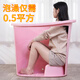 捷貝（Jebe baby）高位成人泡澡桶浴桶家用塑料洗澡桶大人加厚保溫汗蒸沐浴盆洗澡盆 【加厚】粉-無(wú)蓋+大禮包