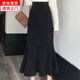 妙奕嘉半身裙女冬季裙子魚(yú)尾裙2025新款包臀裙長(cháng)裙小個(gè)子緊身黑裙打底裙 魚(yú)尾半身裙【黑色】 M 【建議99-108斤】