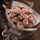岚黛 情人节鲜花同城配送高端卡布奇诺玫瑰花束生日礼物纪念日送女友老婆