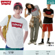 Levi's【全新升级】李维斯2024春夏新版情侣同款短袖T恤logo印花简约 白色0000 M