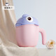 HIHIDEFRIENDS嬰兒洗頭杯寶寶兒童卡通長(cháng)柄塑料迷你加厚水舀新生兒洗澡洗頭杯 粉紫色洗頭杯