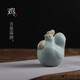 源韻 汝窯茶寵擺件精品 手工功夫茶具創(chuàng)意茶玩十二生肖狗動物開片可養(yǎng) 雞