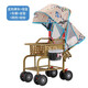 恩曜藤椅嬰兒推車(chē)可坐可躺仿藤車(chē)寶寶夏天夏季超輕便竹藤嬰兒童小推車(chē) 全套藍【可坐躺可站立】