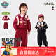 汪汪隊(duì)立大功兒童套裝潮服嘻哈機(jī)車服男寶寶運(yùn)動(dòng)服男孩衣服機(jī)車套裝 紅色120