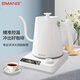 Smang 智能變頻恒溫電熱水壺溫控手沖咖啡壺電熱手沖壺恒溫壺細口長(cháng)嘴泡茶專(zhuān)用長(cháng)嘴壺細口壺泡茶燒水壺 1L 白色【40-100度可調可控+帶計時(shí)功能】
