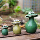 掬涵 呱家三口裝飾擺件青蛙動(dòng)物創(chuàng)意童趣桌面花園雜貨卡通可愛 呱家三口