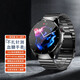 魚(yú)躍海2024新款無(wú)創(chuàng)血糖儀器家用免扎針智能手表血壓心率血氧睡眠體溫監(jiān)測(cè)接打電話消息提醒老人運(yùn)動(dòng)手表 黑+黑鋼