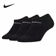耐克（NIKE） 襪子 男襪女襪運動(dòng)襪防滑耐磨中筒襪籃球襪休閑透氣跑步襪短襪 【黑色短筒三雙裝】SX7678-010 M鞋碼【38-42碼】
