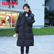 鴨鴨（YAYA）中長款羽絨服女2025新款冬季連帽加厚保暖時尚韓版修身女士外套