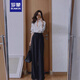 羅蒙（ROMON）2025早秋氣質(zhì)干練女裝新款氣質(zhì)高級(jí)感職業(yè)襯衫闊腿褲兩件套裝夏季 襯衫+褲子 XL 115-125斤