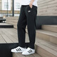 耐克（NIKE）運動褲男褲2025夏季戶外防風(fēng)跑步訓(xùn)練健身休閑褲寬松學(xué)生長褲 BV2767-010純棉親膚 黑色直筒褲 L 推薦130-150斤