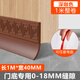 美納美硅膠門(mén)底密封條木門(mén)縫防風(fēng)隔音防塵條自粘型防盜門(mén)窗防風(fēng)塵條防撞 回字型硅膠門(mén)底密封條深咖色1m