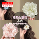 靚做暈染四色山茶花發(fā)夾春夏清新感仿真花朵頭飾發(fā)卡海邊度假風(fēng)側(cè)邊夾 白+粉紫+藍(lán)紫+杏色【4個裝】