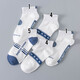 寶蓋丁襪子男冬季短襪男女加厚ins潮牌白色透氣短筒低幫 套裝五 5雙 均碼