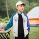 LI-NING KIDS李寧兒童外套男童大童春秋新款開衫衛(wèi)衣立領(lǐng)寬松休閑運動服童裝 花灰沙礫灰YWDU127-1 160