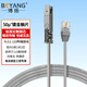 博揚(yáng) 室內(nèi)2芯RJ11-110鴨嘴跳線(xiàn) 2米3類(lèi)1對(duì)語(yǔ)音跳線(xiàn)110配線(xiàn)架電話(huà)語(yǔ)音工程專(zhuān)用線(xiàn) 灰色BY-RJ11-110-1P-2