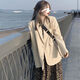 GARNUO白色小西裝外套女2025春秋新款炸街韓系高級感小個(gè)子短款休閑西服 奶白色 M【101-110斤】