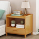 竹藝佳（ZHUYIJIA）臥室柜床頭柜簡(jiǎn)易楠竹多層小柜子迷你室內床邊柜多功能儲物柜斗柜 原色-大一抽床頭柜