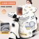浪漫美西電動(dòng)車(chē)擋風(fēng)被冬季親子兒童加絨加厚防水防風(fēng)罩電瓶摩托車(chē)2024新款 米圍巾狗【立體把套】125側翼