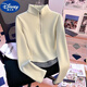迪士尼（Disney）女大童德絨上衣2024新款半高領(lǐng)拉鏈假兩件百搭保暖長(cháng)袖T恤 杏色【純色】 170 【建議身高157-168cm】