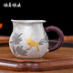 歸銀堂銀壺純銀999泡茶壺足銀手工西施鍍金喜鵲功夫茶道銀茶具套裝送禮 公道杯 220ml+證書(shū)+禮盒