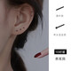 芯奢耳棒適合發(fā)炎和新耳洞防堵塑料養耳洞耳釘女膠棒韓版學(xué)生耳針耳棍 黑色平頭40根