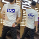 TYBURNDZ服裝店2022新款年份T恤情侶T恤230圓領(lǐng)短袖男女 (白色T恤)前后1977 2XL建議155-175斤