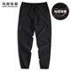 馬克華菲【彈力抗皺】加絨束腳休閑褲男2025秋季新款寬松保暖抽繩衛褲 黑色001 XL