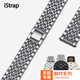 istrap適用天梭表帶1853原裝品質(zhì)T41力洛克俊雅海星卡森臻我不銹鋼精鋼手表鏈【按型號選擇】 T109.407/610【銀色-21mm