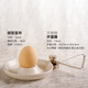 瑤華 雞蛋杯托強化瓷蛋托陶瓷雞蛋架蛋盅實(shí)用雞蛋座托蛋杯 碟型蛋杯+開(kāi)蛋器