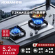 ROBAM老板抽油煙機(jī)燃?xì)庠?7G7A易潔耐用不銹鋼猛火天然氣灶雙灶家用嵌入式 可調(diào)節(jié)底盤不銹鋼灶具灶臺 不銹鋼灶液化氣