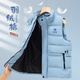 續印高端羽絨棉馬甲工作服定制logo印字秋冬工裝背心坎肩馬夾訂做刺繡 【A款】WY-2236羽絨棉馬甲淺藍色 2XL