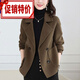 花花公子（PLAYBOY）2025春秋款新款女裝女士短款呢子外套女中青年西裝洋氣春裝 2024新i款品山茶綠 2024新i款品L (100-120斤)