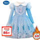 迪士尼女童愛(ài)莎連衣裙秋冬新款冰雪奇緣兒童裝艾莎公主裙春秋生日表演服 藍加絨裙(僅裙子)粉色加絨拍藍色加絨 120 適合身高105cm左右