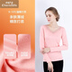 小護士保暖內衣上衣男女士可外穿保暖衣高科技保暖上衣SRY004 純凈粉 S (160)