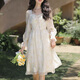 FOX.G碎花連衣裙女士純欲裙子夏天女裝2025春秋新款衣服氣質(zhì)女神范長(zhǎng)裙 泡泡長(zhǎng)袖碎花裙 S 【建議100斤左右內(nèi)】