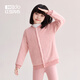 紅豆（Hodo）兒童單件保暖上衣加厚男女童棉襖開(kāi)衫夾棉學(xué)生校服內搭保暖神器 女童草莓粉 140